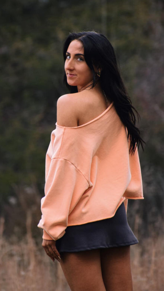 French terry slouchy top