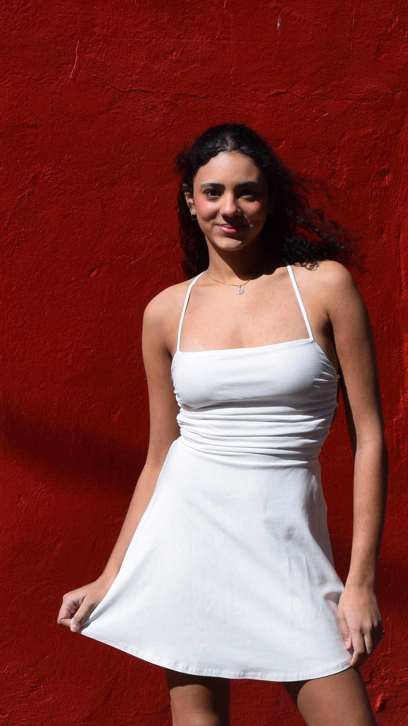 Criss Cross Back Skater Dress