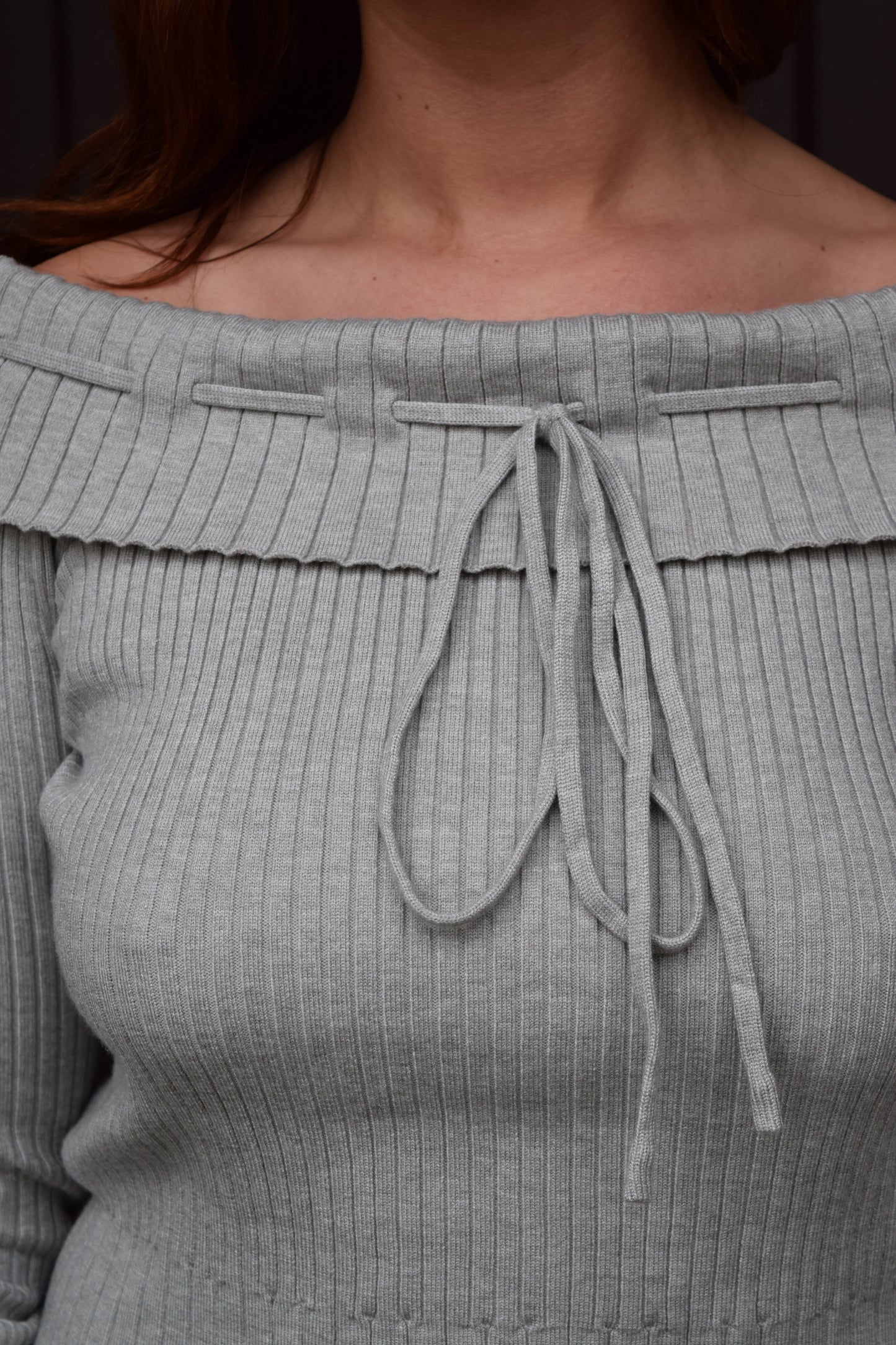 Soft Rib Off the Shoulder Top