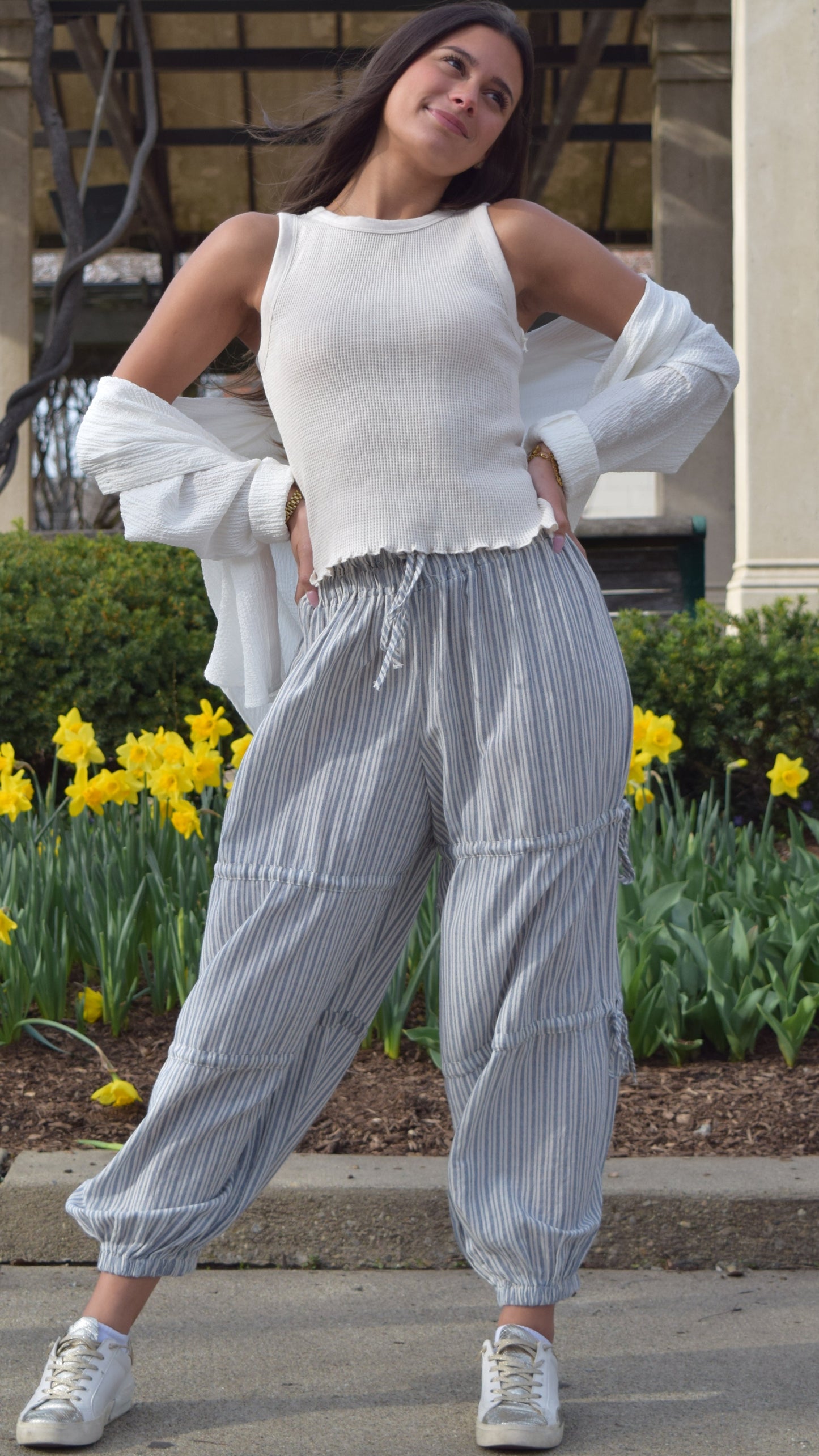 Stripe Balloon Jogger