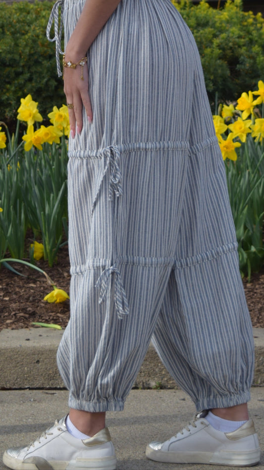 Stripe Balloon Jogger