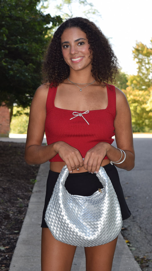 Rib Shimmer Bow Tank