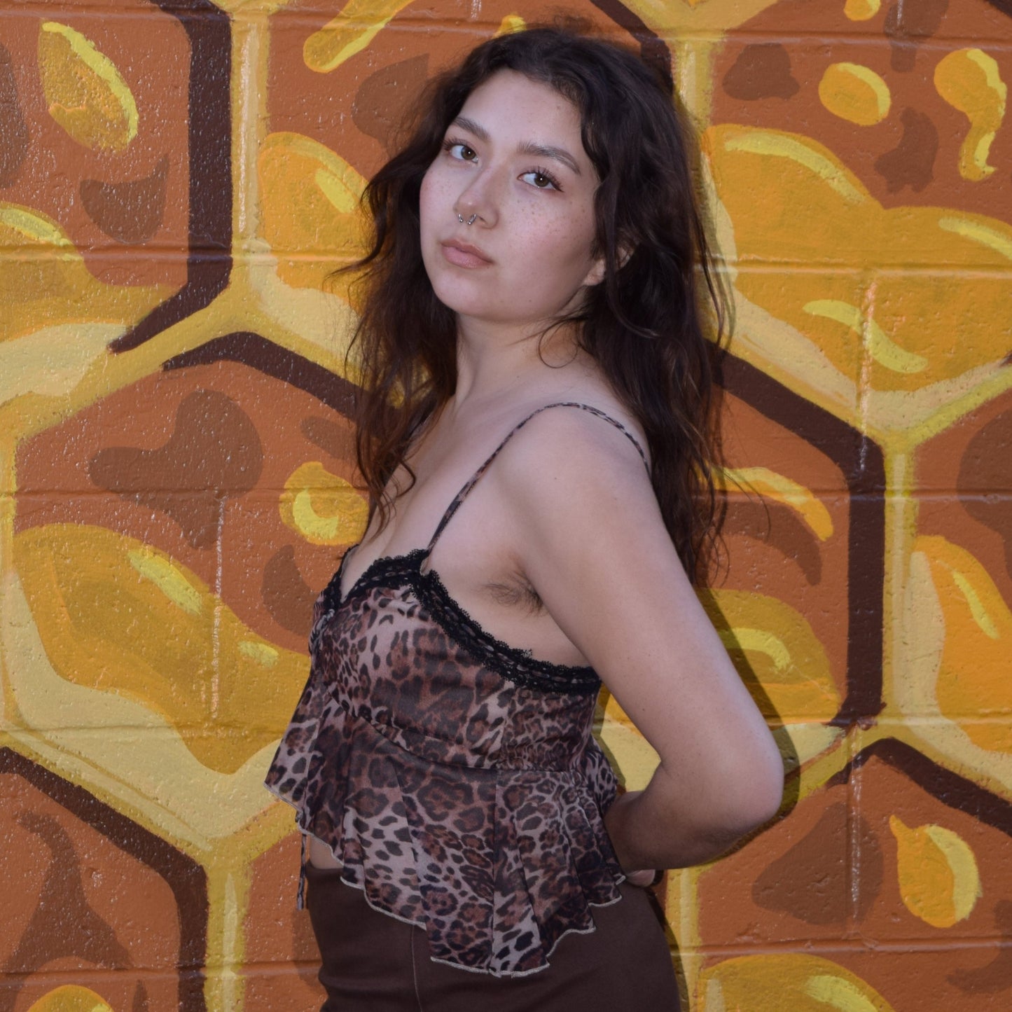 Hanky Hem Leopard Top