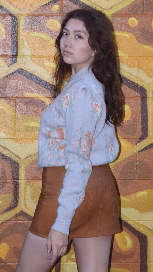 Vintage Floral Sweater