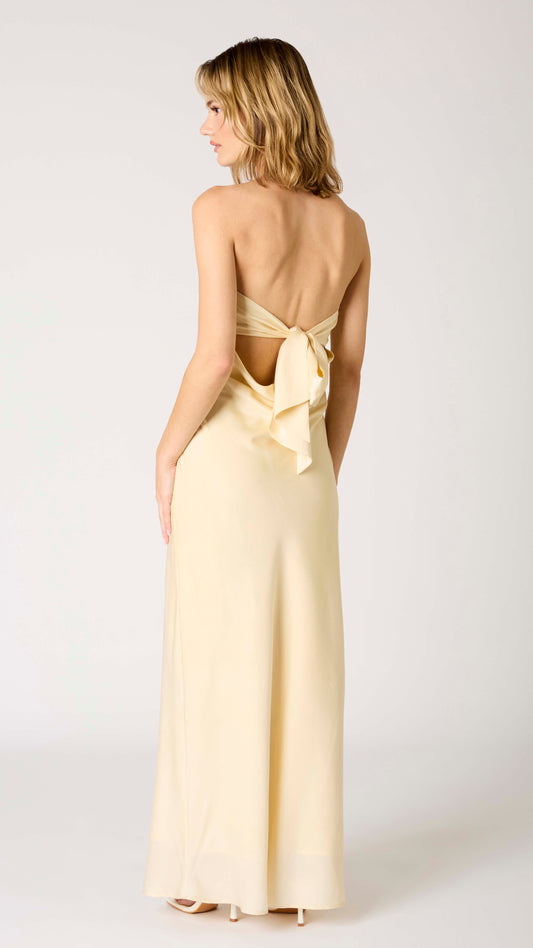Satin Tie Back Maxi Dress
