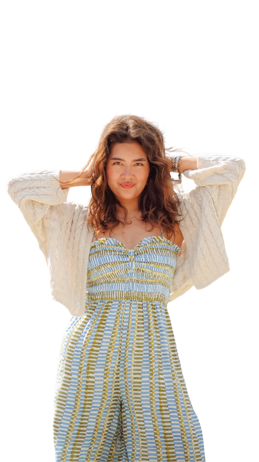 Cable Knit Cardi Stone