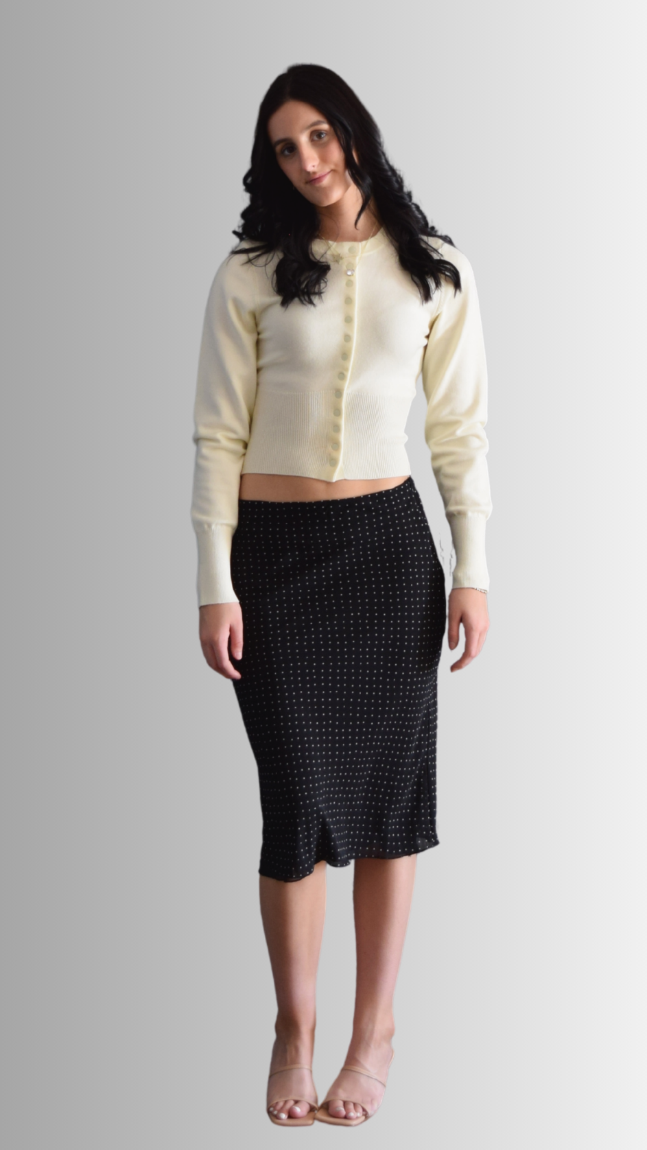 Soft Button Up Knit Top Vanilla