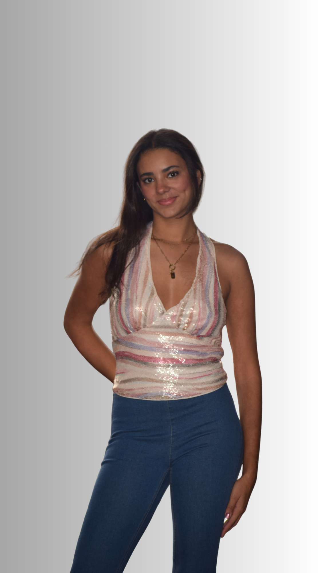Sequin Watercolor Halter