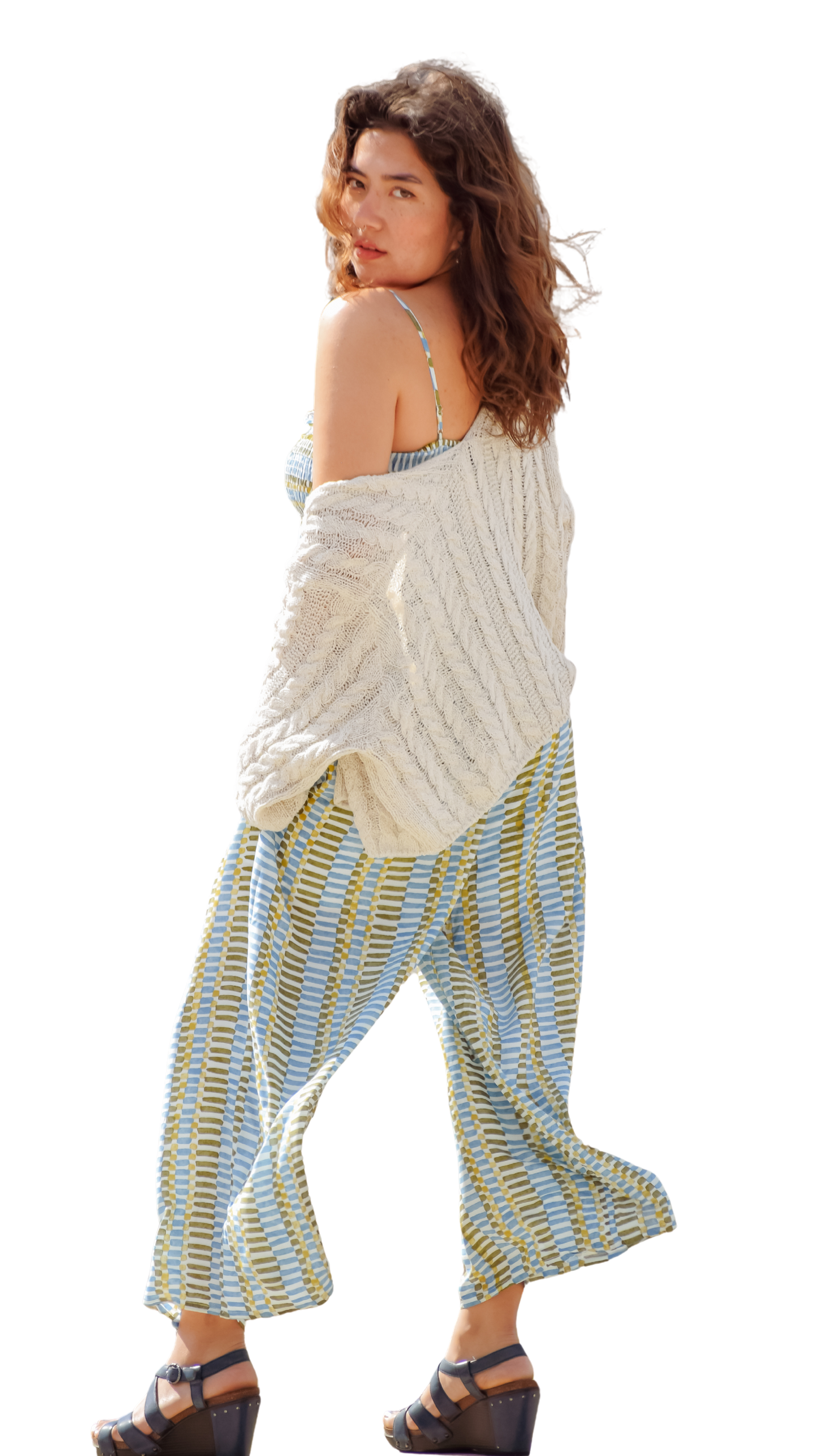 Cable Knit Cardi Stone