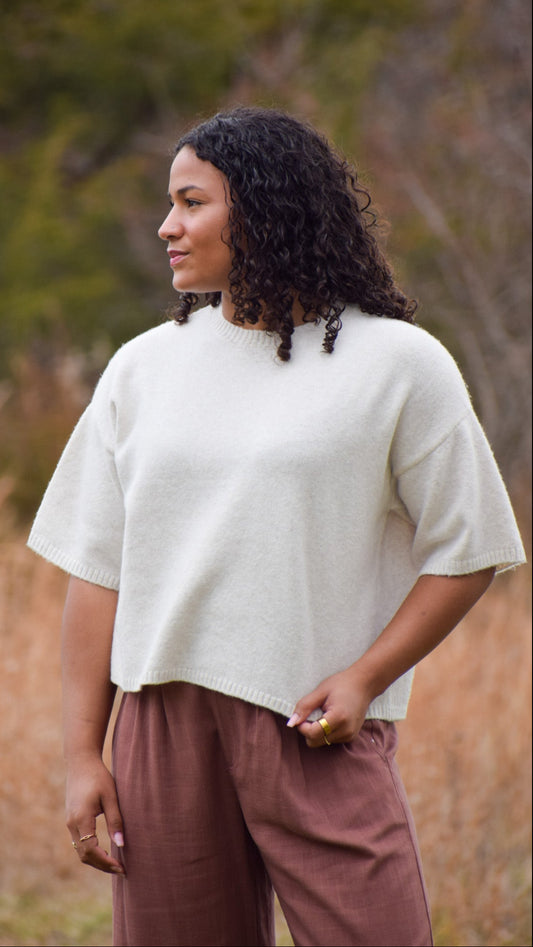 Short sleeve super soft knit top