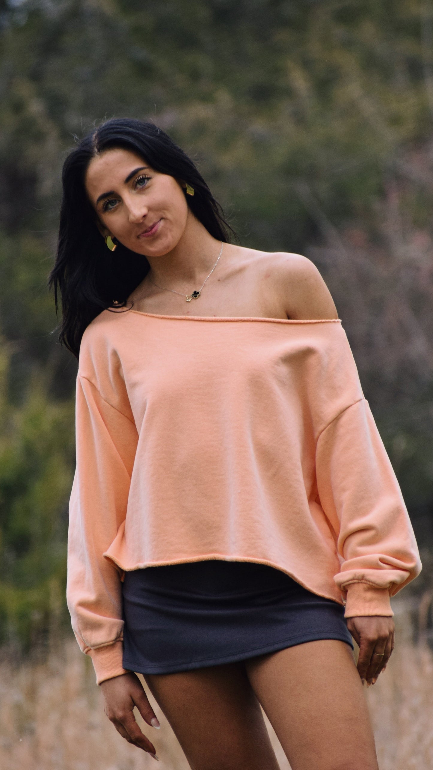 French terry slouchy top