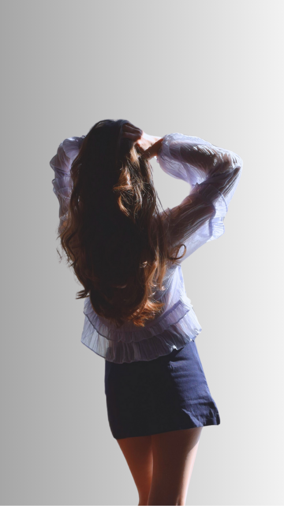 Poplin Cotton Side Slits Mini Skirt Navy