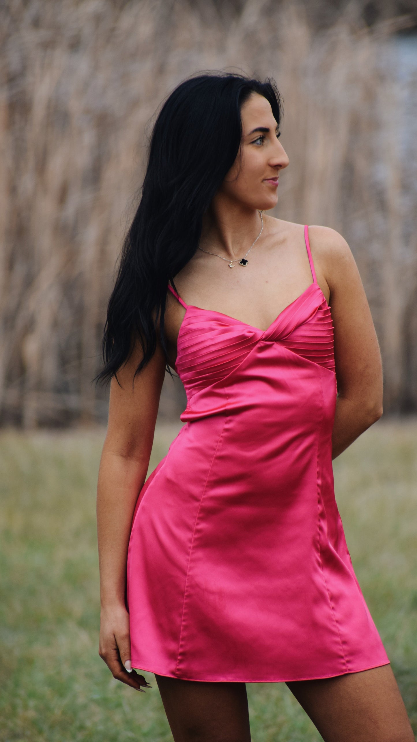 Satin cami dress